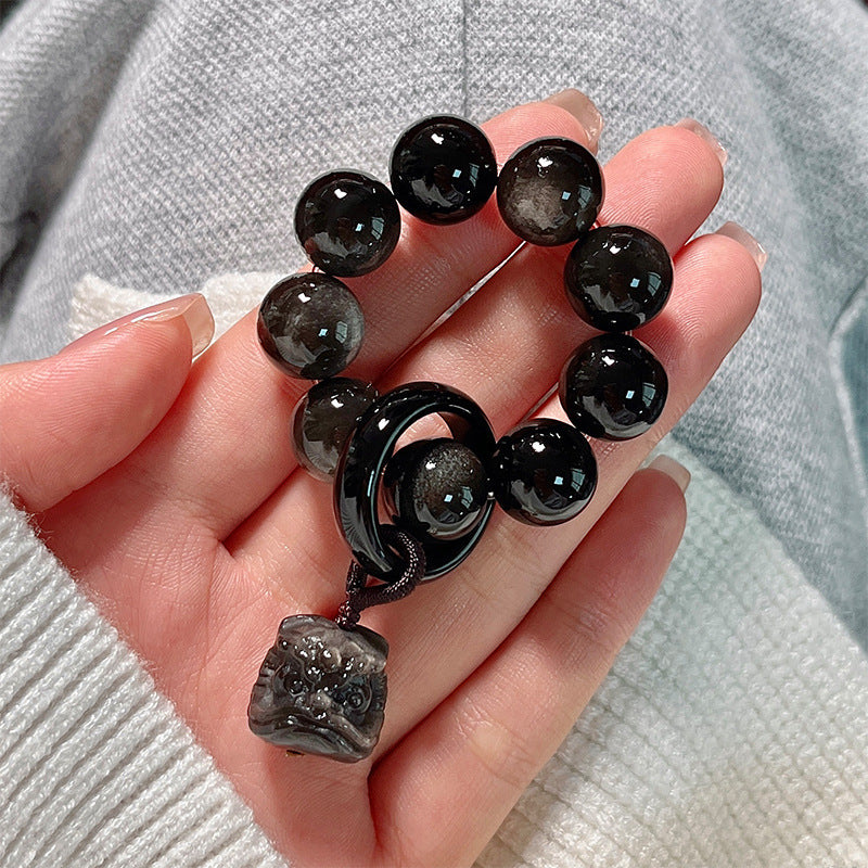 Obsidian Lion Handle