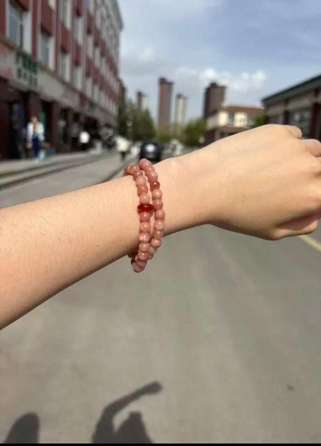 Pink Sunstone Bracelet