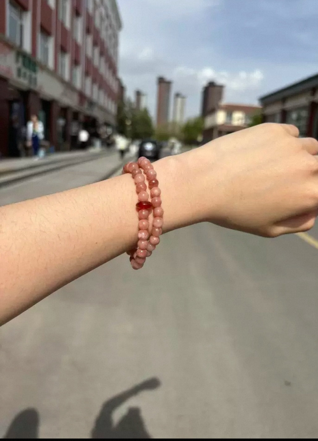 Pink Sunstone Bracelet