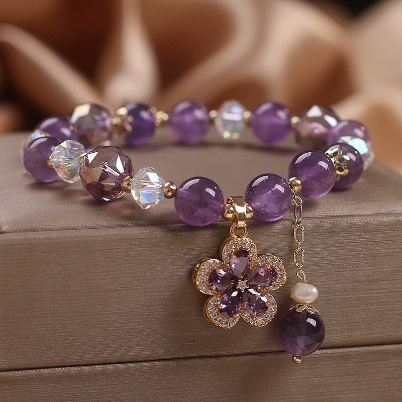 Peach Blossom Amethyst Bracelet