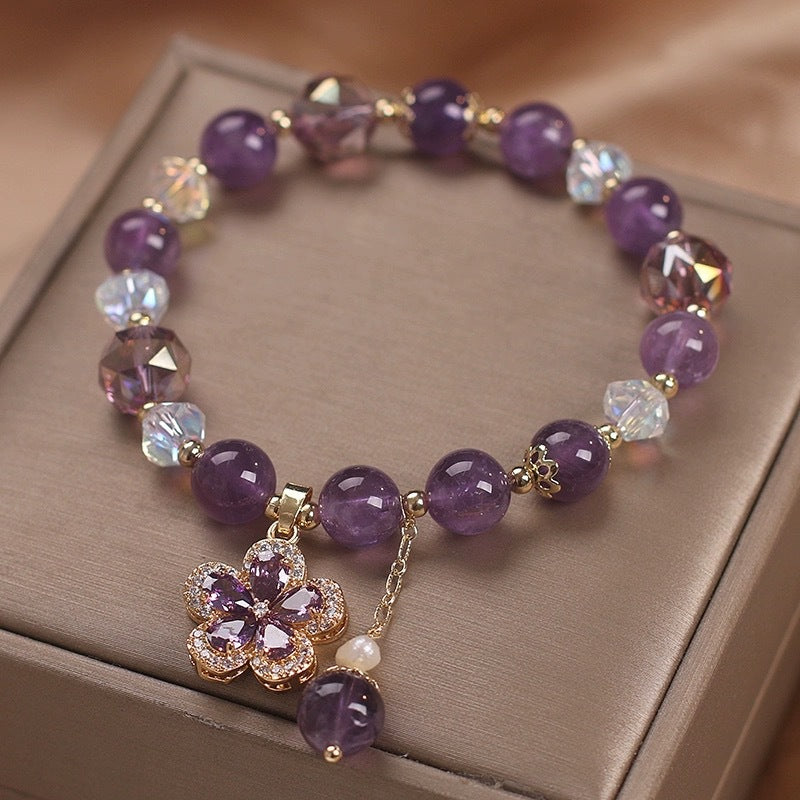 Peach Blossom Amethyst Bracelet