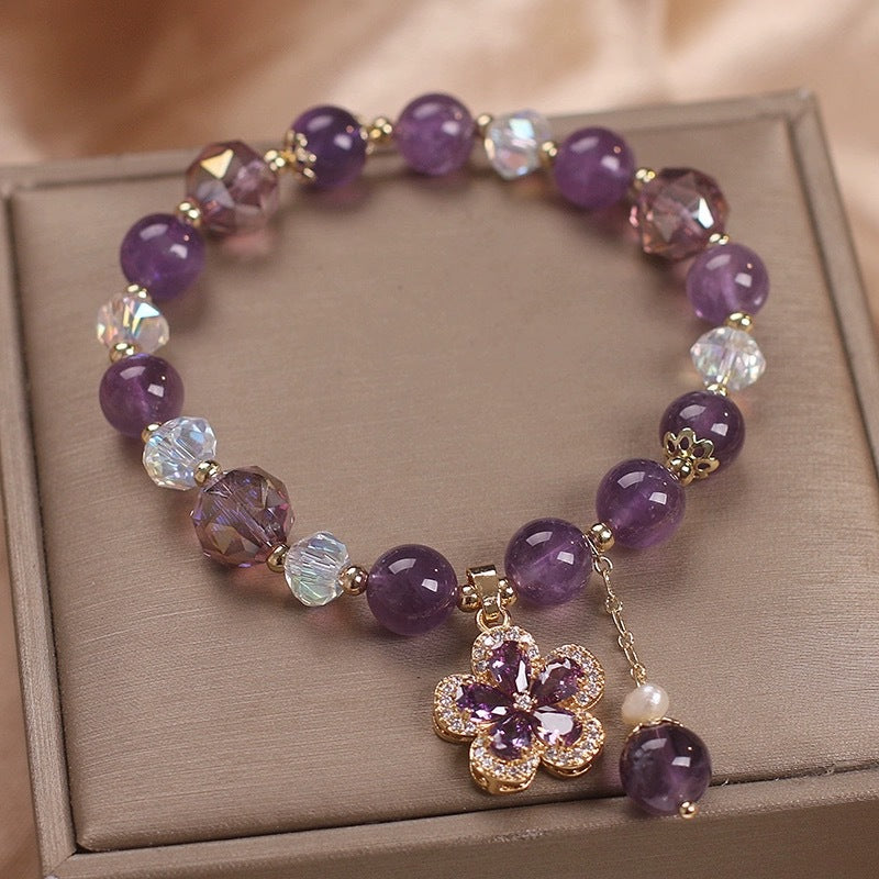 Peach Blossom Amethyst Bracelet
