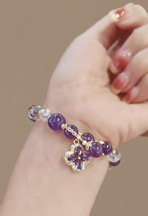Peach Blossom Amethyst Bracelet