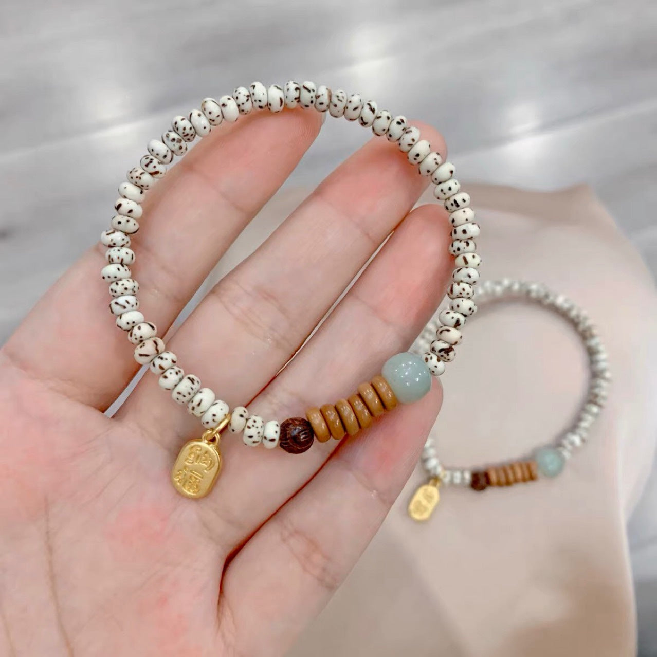 Star Moon Bodhi Olive Kernel Bracelet