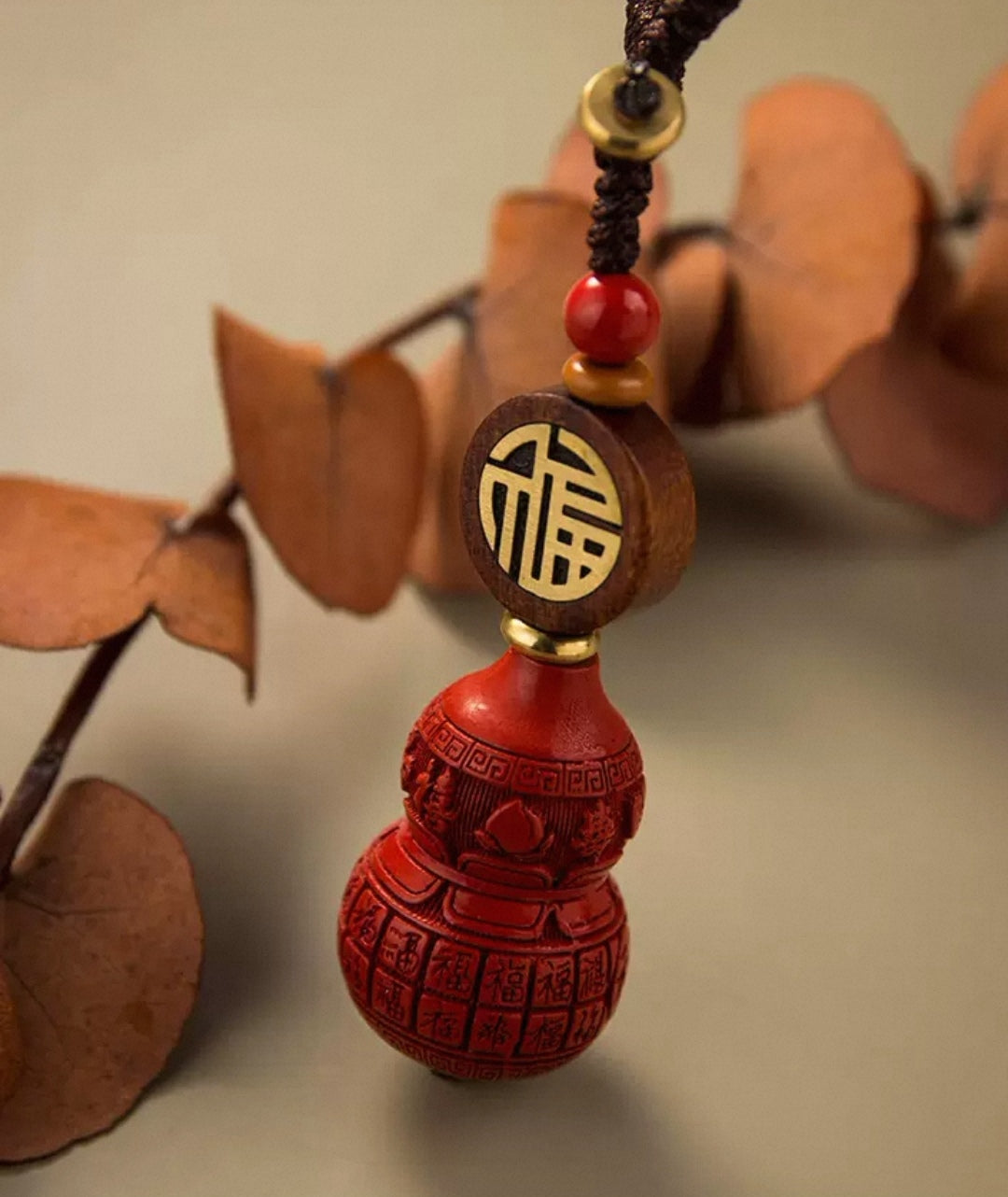Cinnabar Gourd Keychain