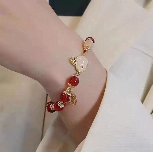 Agate Jade Rabbit Bracelet