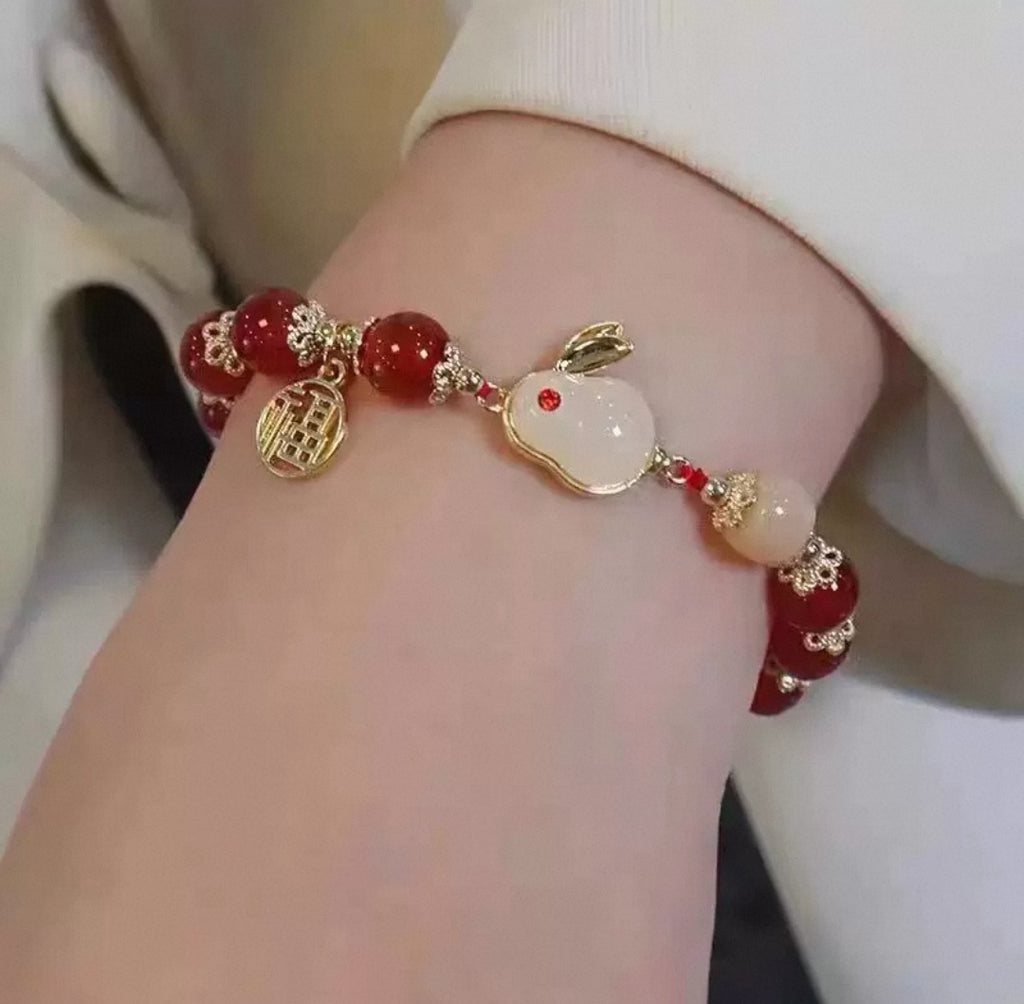 Agate Jade Rabbit Bracelet