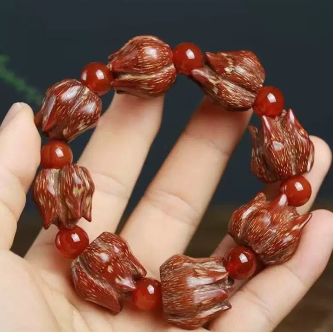 Blood Lotus Bodhi Seed Bead Strings