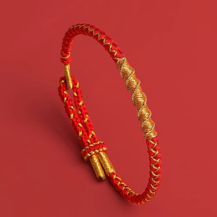 Dragon Scale Pattern Braided Red Rope