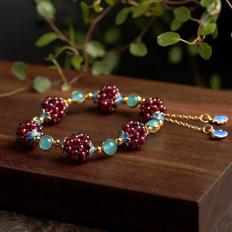 Garnet Tianhe Stone Bracelet
