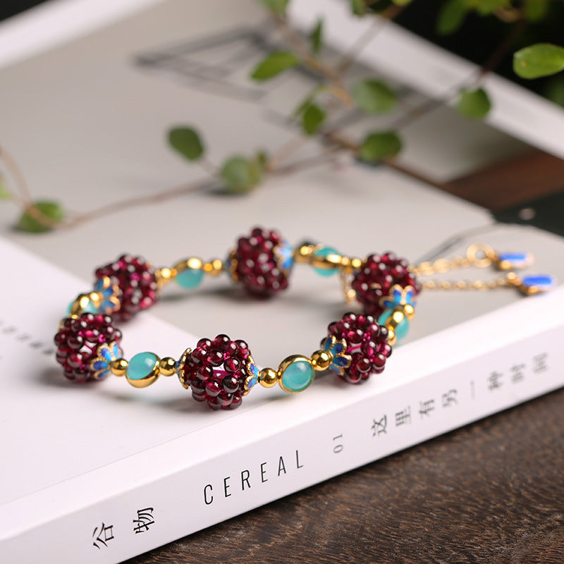 Garnet Tianhe Stone Bracelet