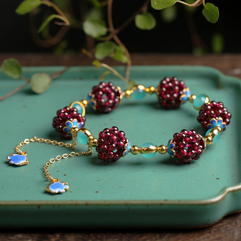 Garnet Tianhe Stone Bracelet