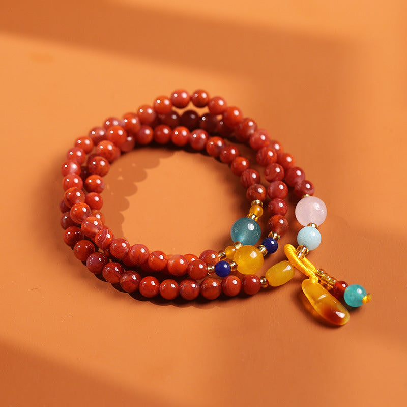 Southern Red Agate Multi Loop Bracelet