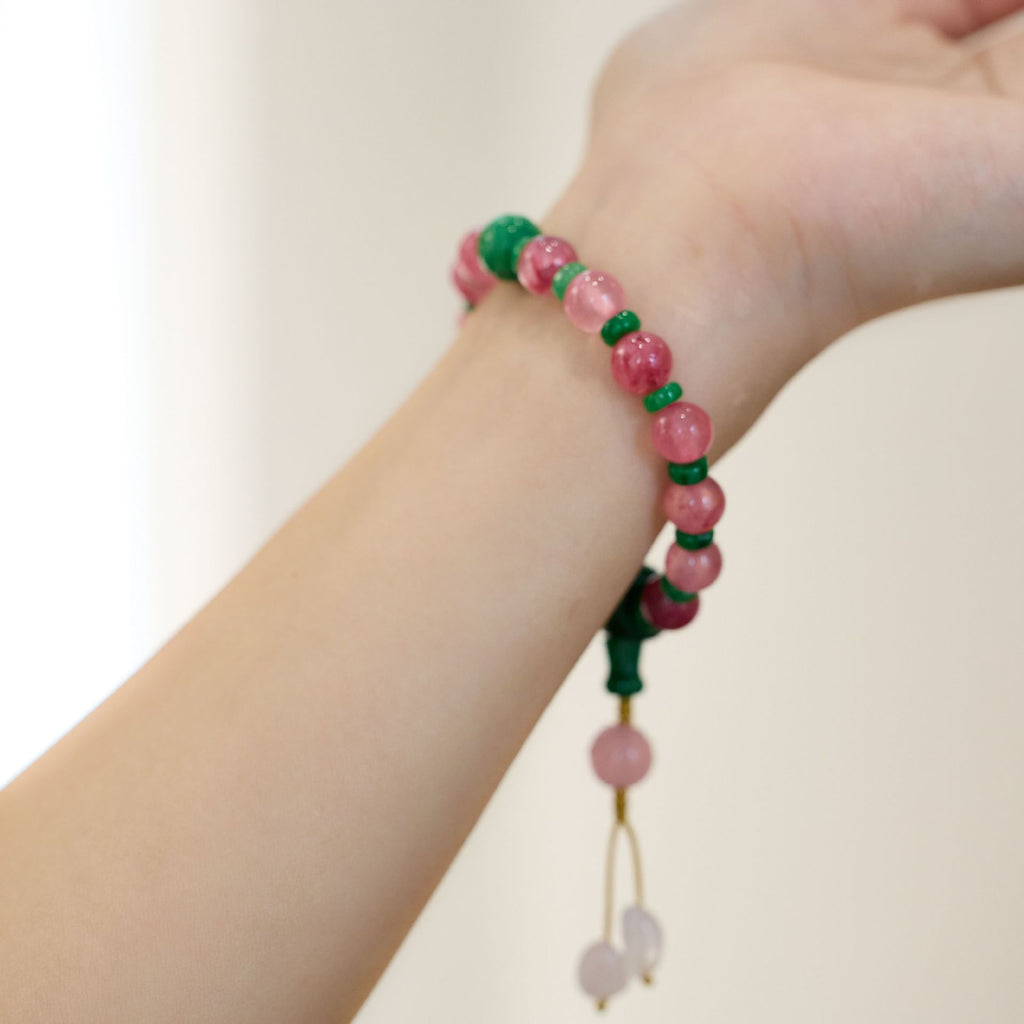 Pink Crystal Jasper Strings