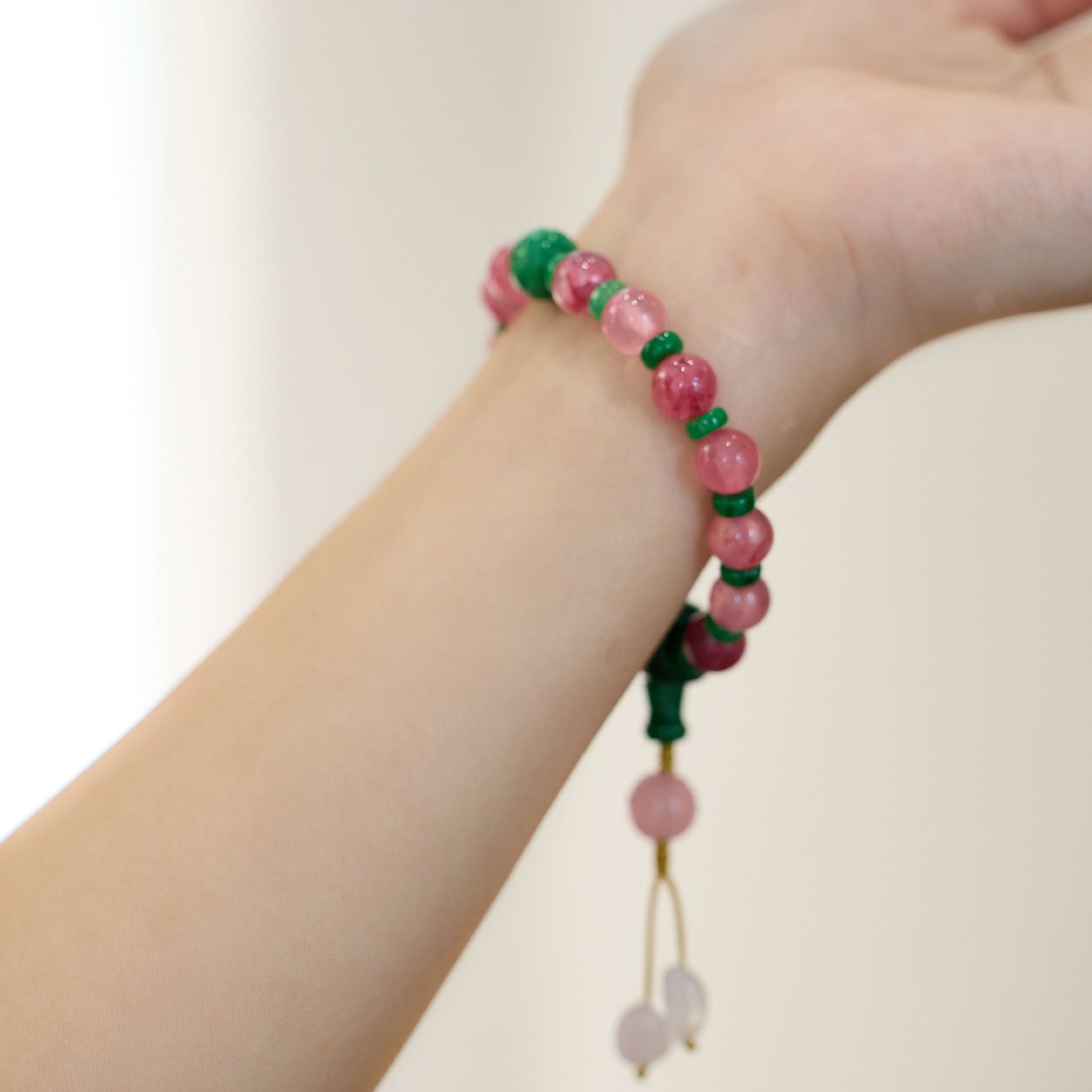 Pink Crystal Jasper Strings