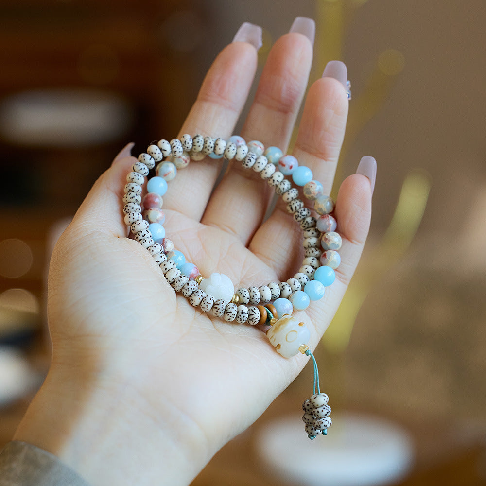 Shoushan stone star moon bodhi rosary