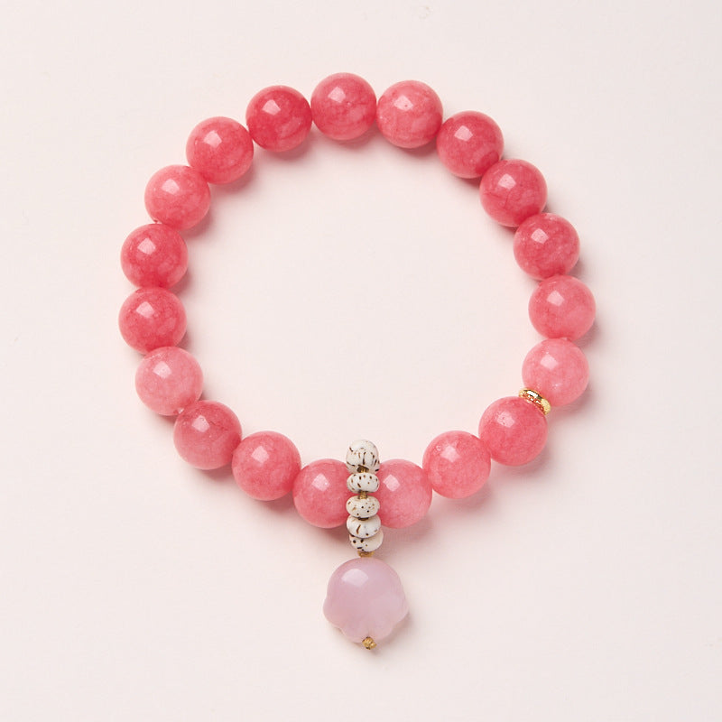 Rhodochrosite strings bracelet