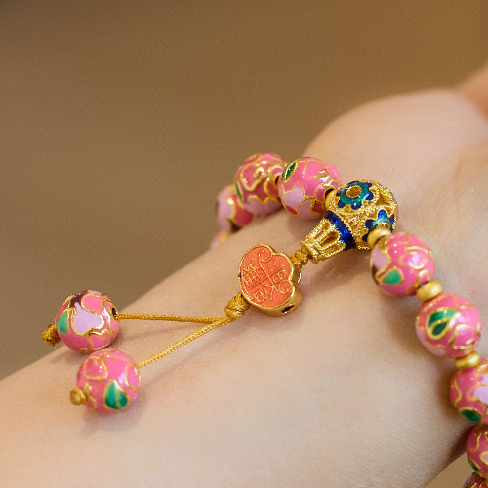 Pink Enamel Bracelet