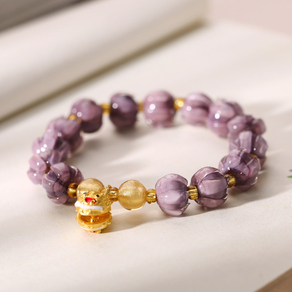 Purple Glaze Bell Bracelet