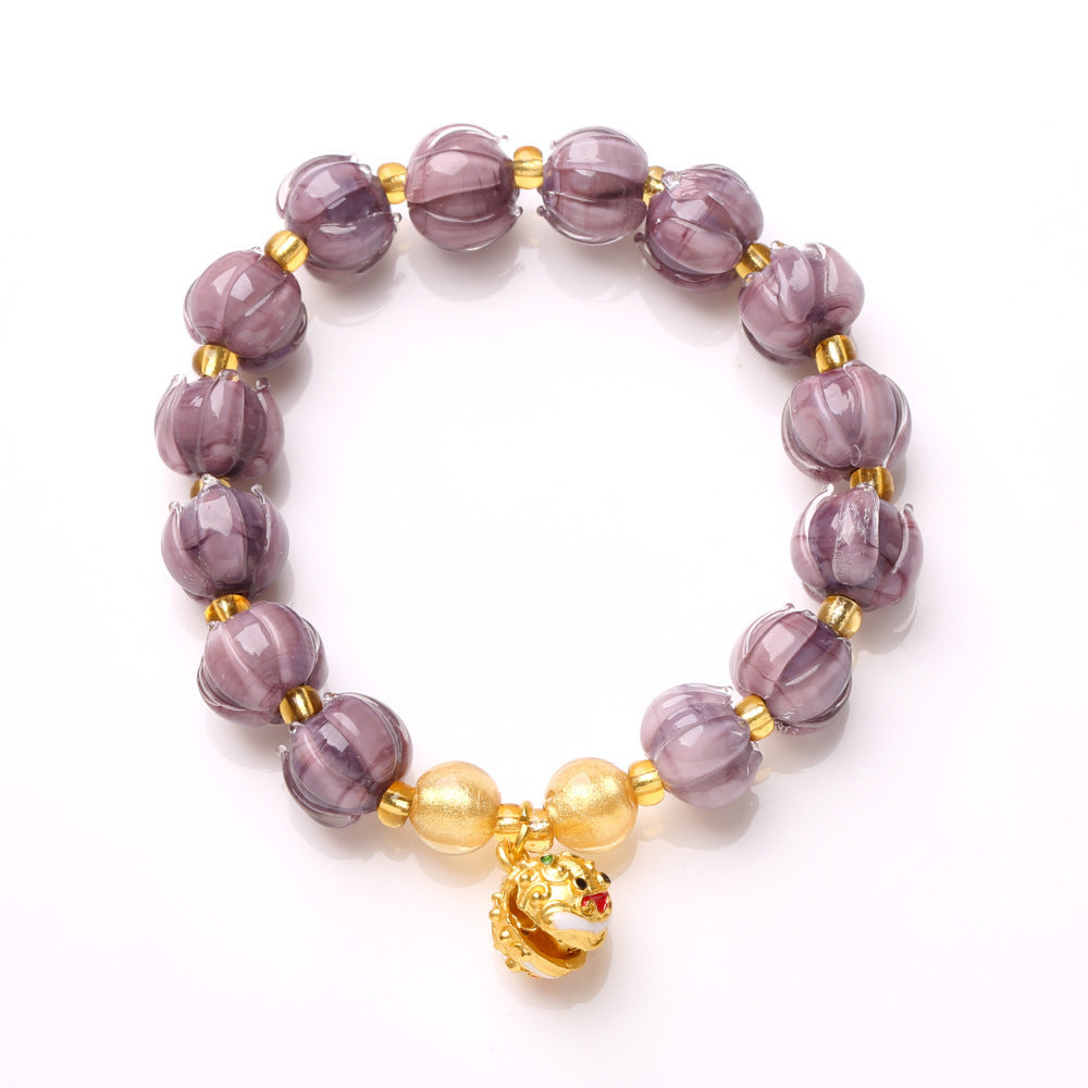 Purple Glaze Bell Bracelet