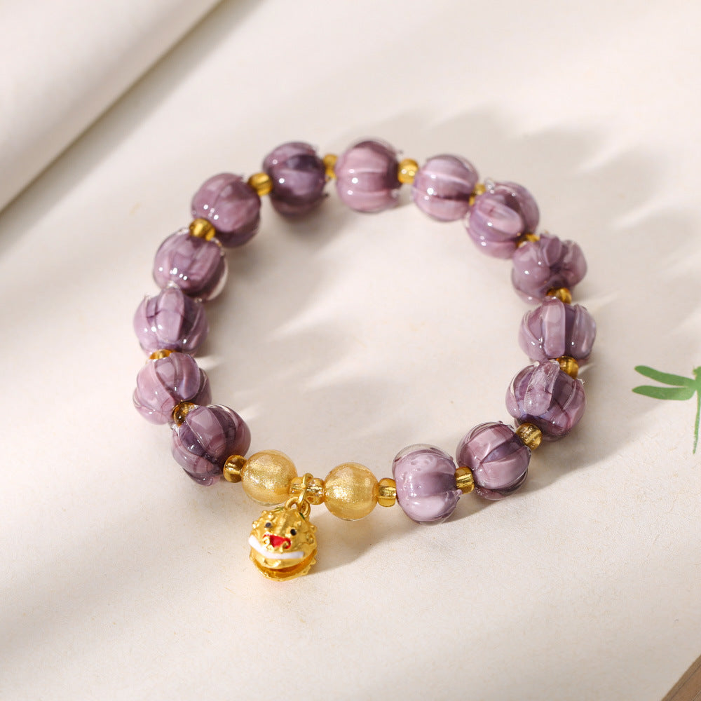 Purple Glaze Bell Bracelet