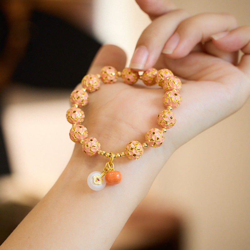 Orange Cloisonné Persimmon Strings
