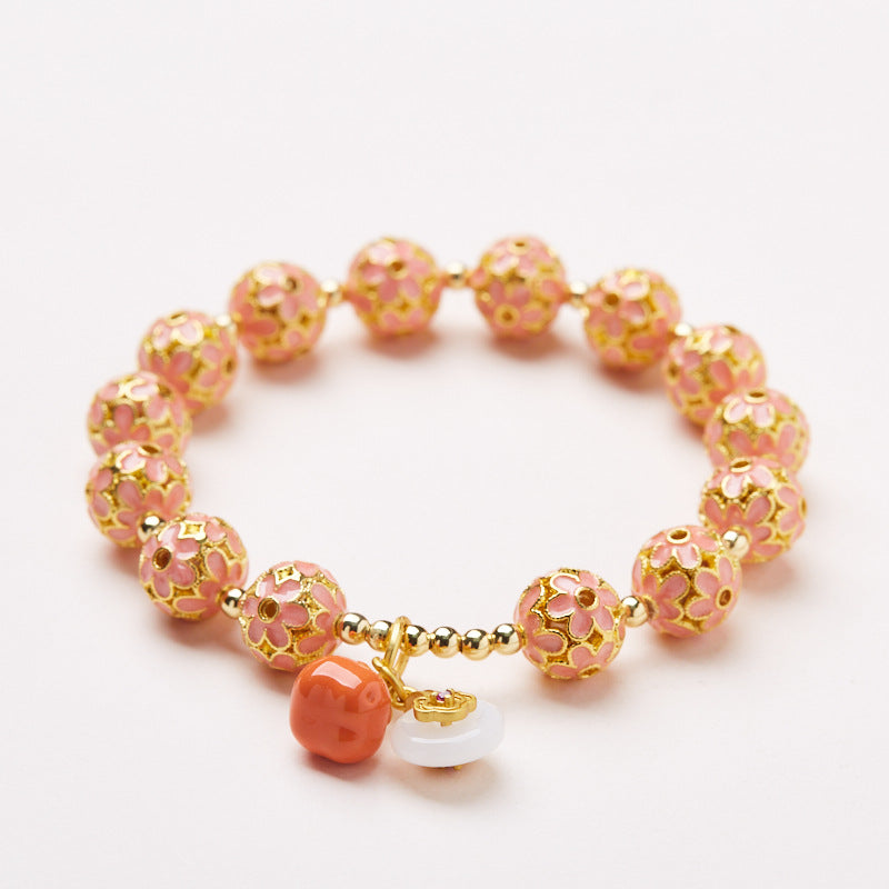 Orange Cloisonné Persimmon Strings