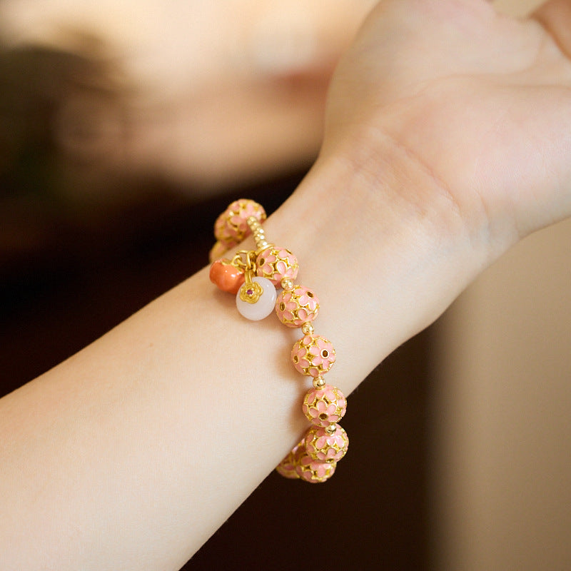 Orange Cloisonné Persimmon Strings