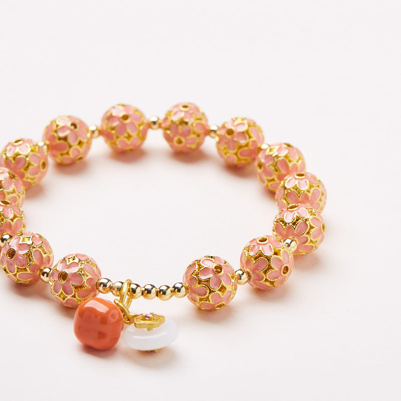Orange Cloisonné Persimmon Strings