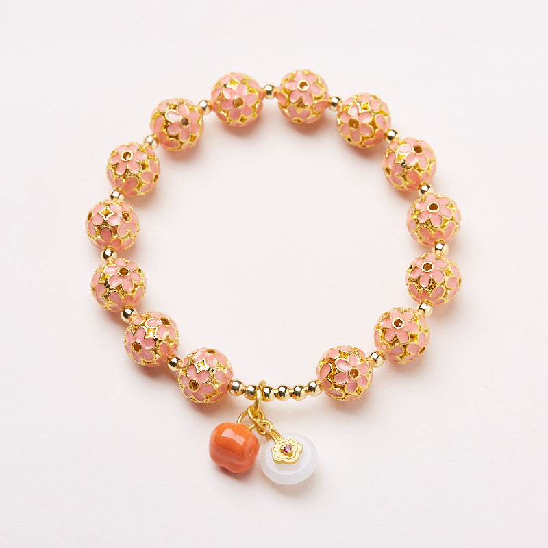 Orange Cloisonné Persimmon Strings