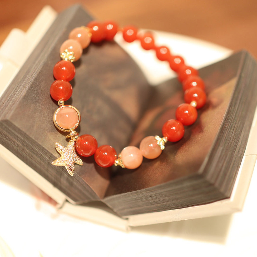 Sunstone Orange Moonstone Bracelet