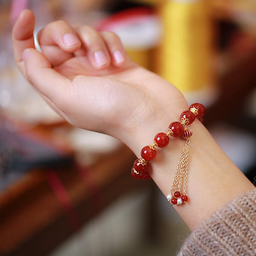Agate Lantern Bracelet