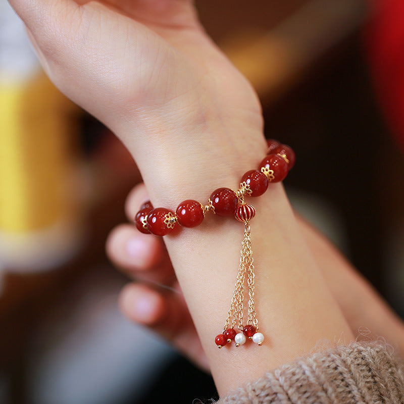 Agate Lantern Bracelet