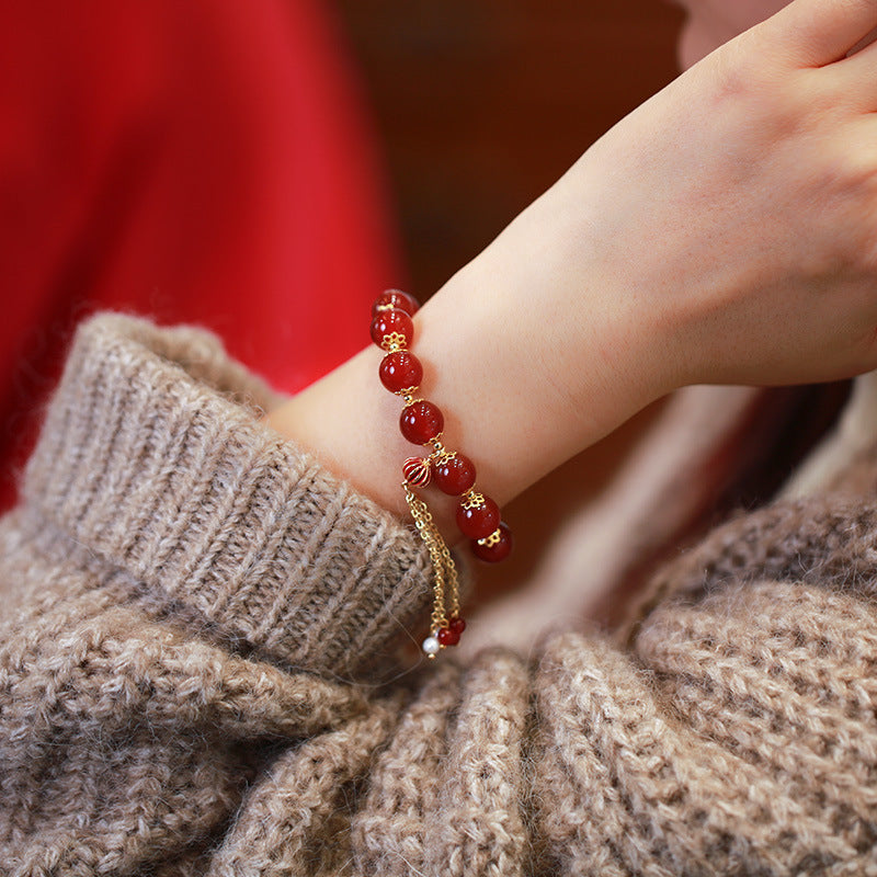 Agate Lantern Bracelet