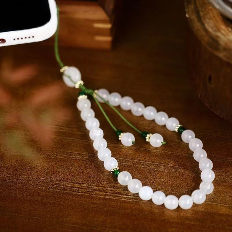 White Chalcedony Cell Phone Chain