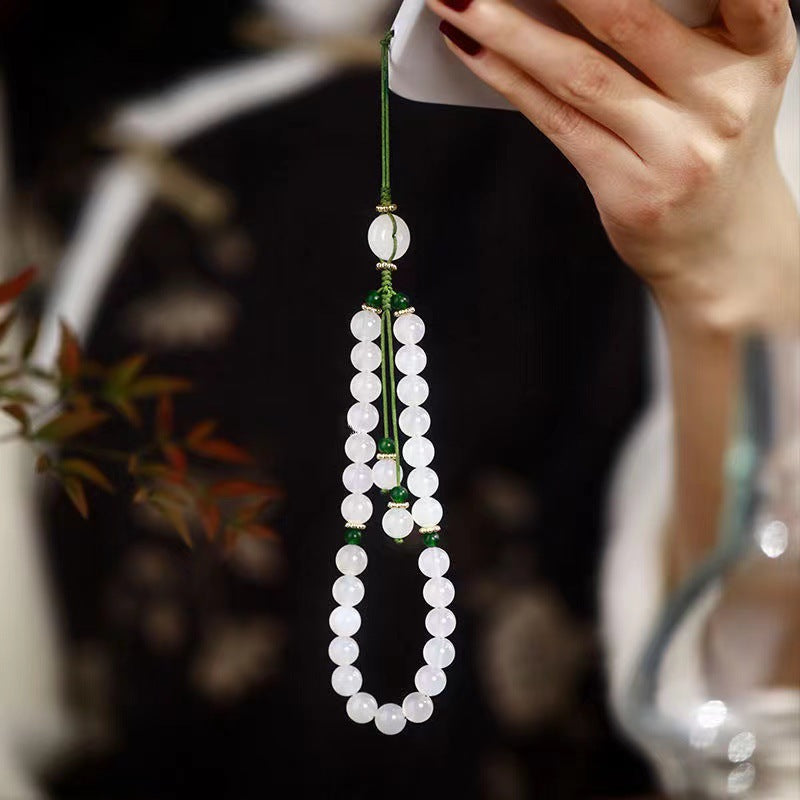 White Chalcedony Cell Phone Chain