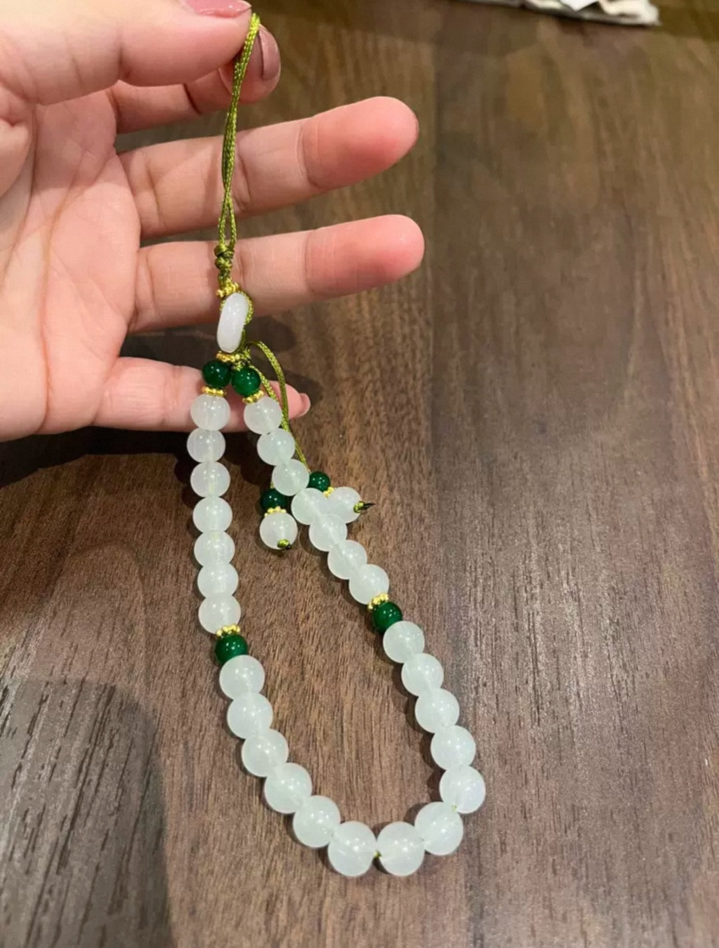 White Chalcedony Cell Phone Chain