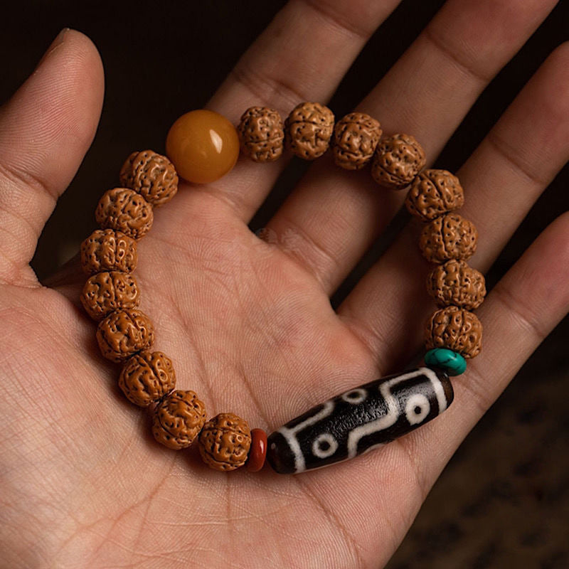 Vajra Bodhi Seed Dzi Bead Strings