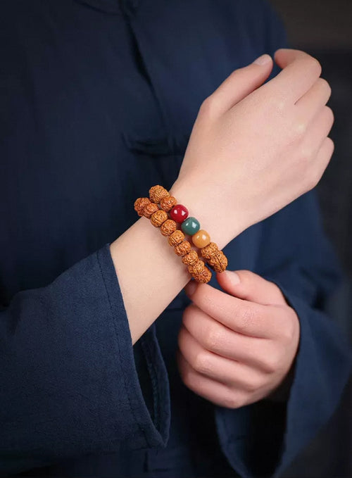Alashan Agate Vajra Bodhi Seed String