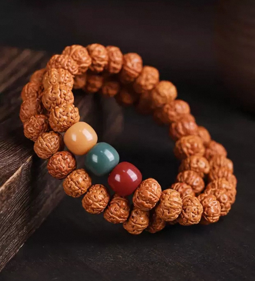 Alashan Agate Vajra Bodhi Seed String