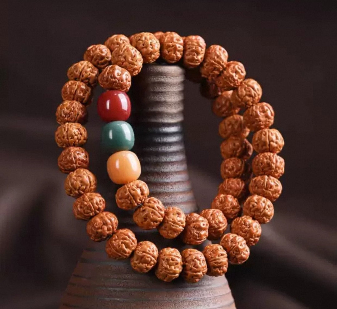 Alashan Agate Vajra Bodhi Seed String