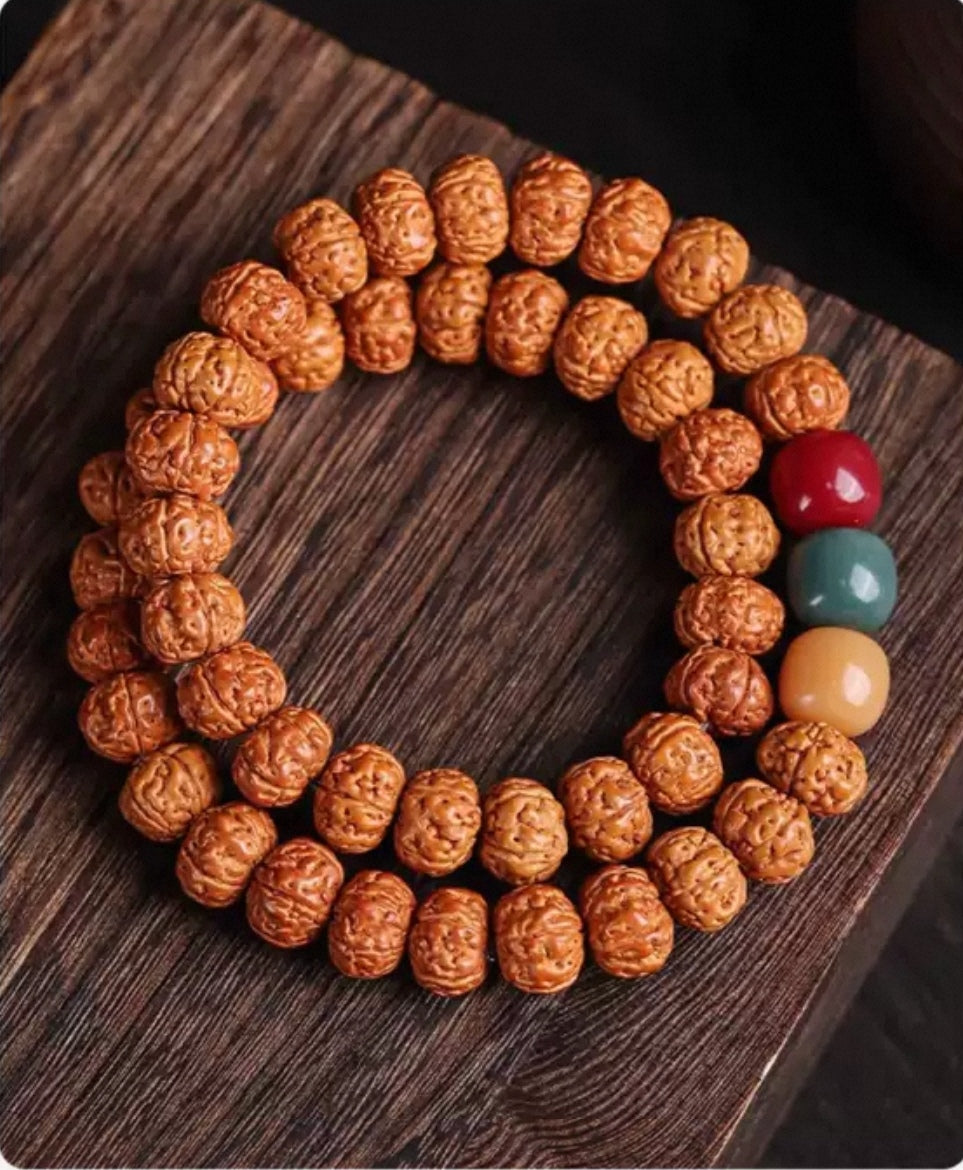 Alashan Agate Vajra Bodhi Seed String