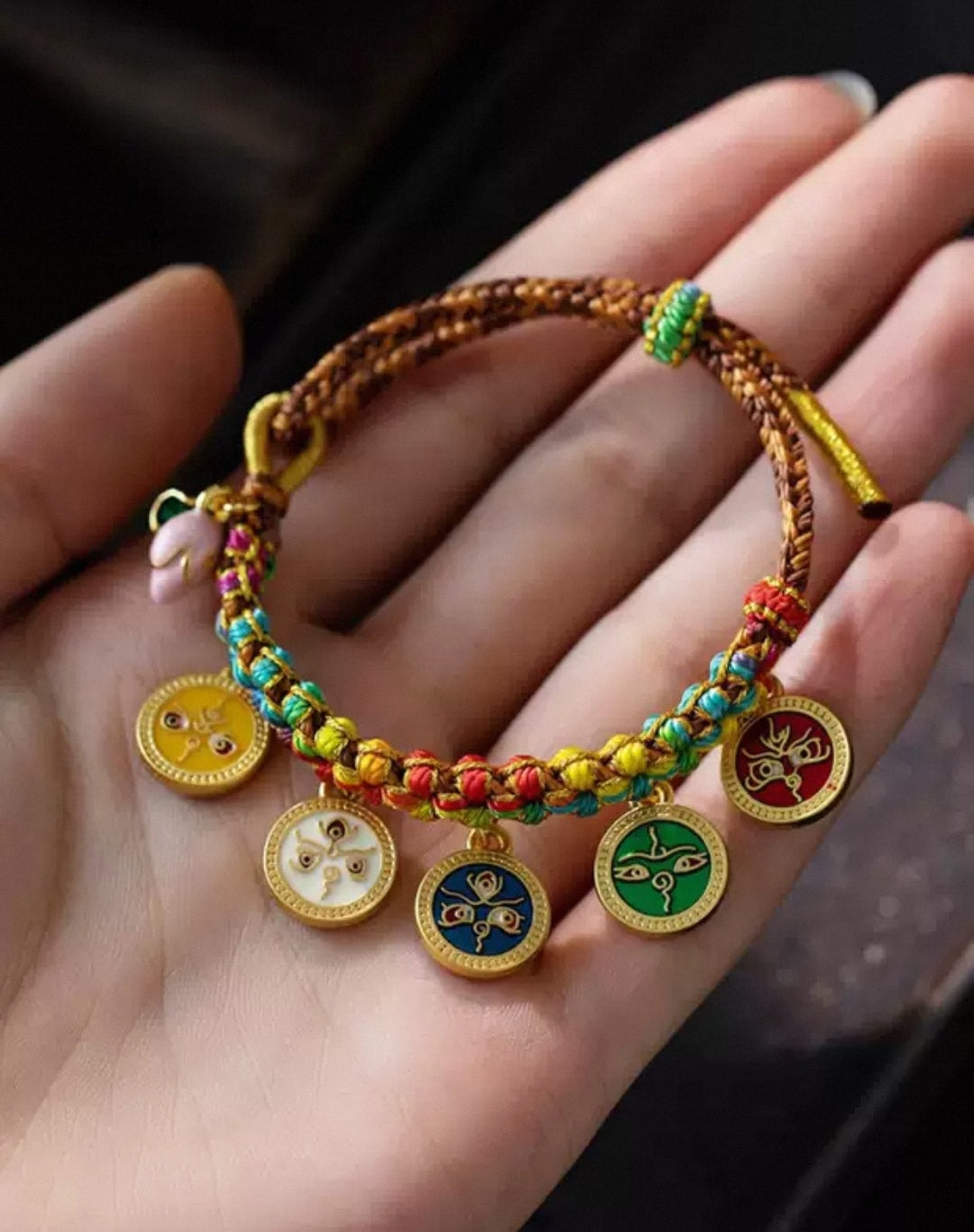 Tibetan Five Roads to Fortune Hand Rope