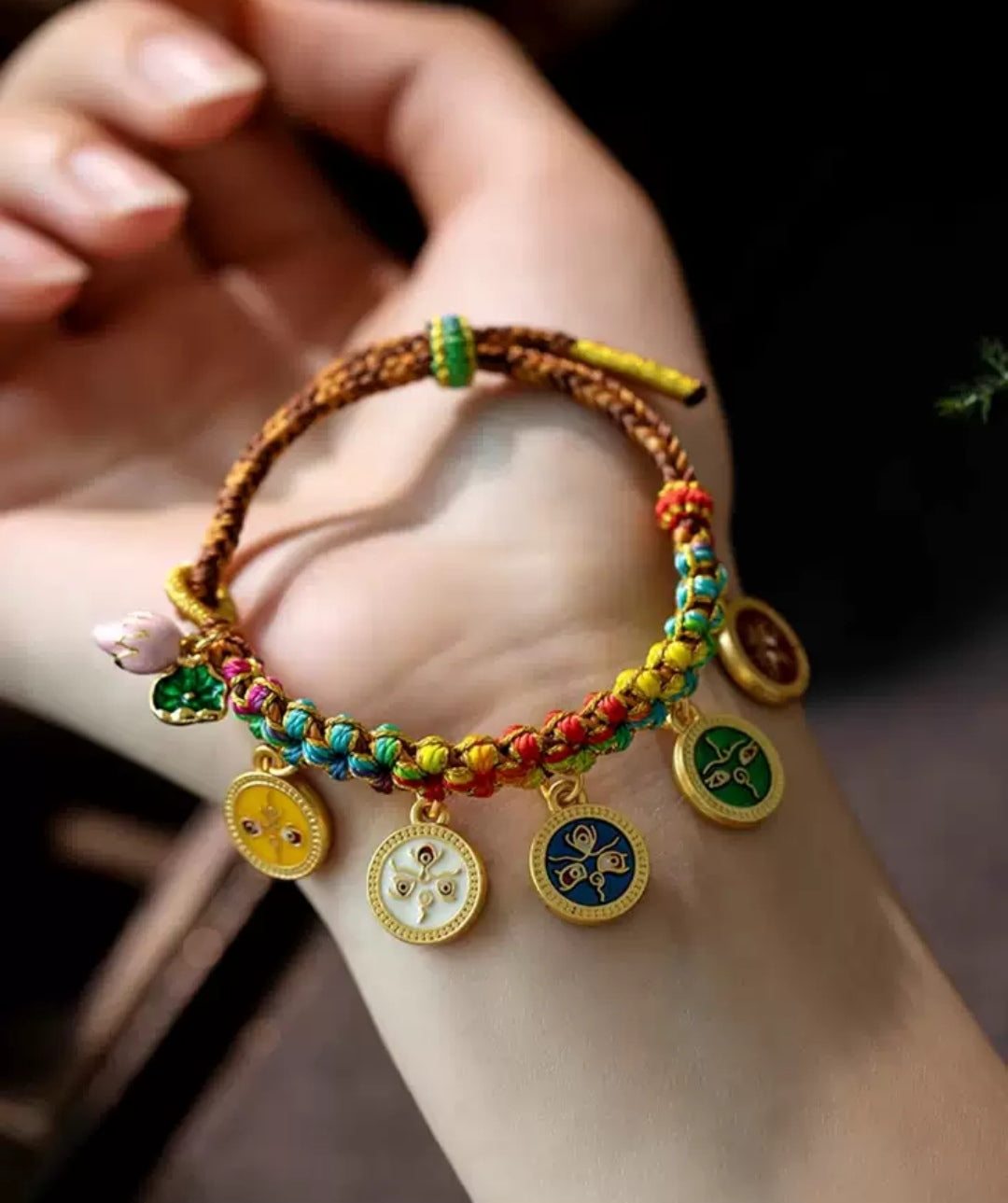 Tibetan Five Roads to Fortune Hand Rope