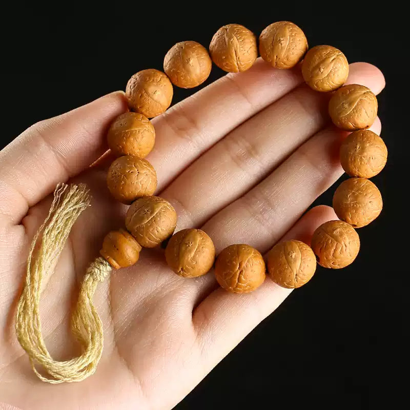 Nepal yellow skin phoenix eye bodhi seed bracelet