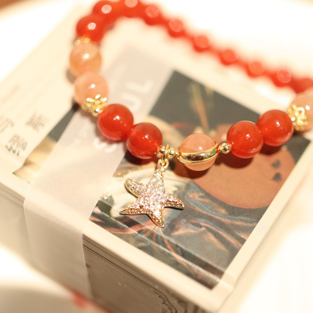 Sunstone Orange Moonstone Bracelet