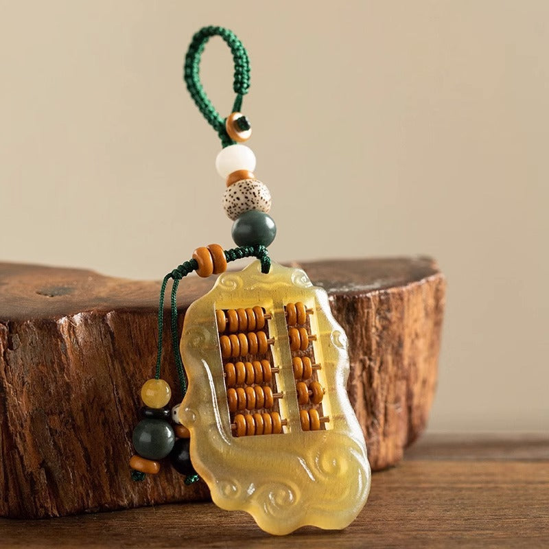 Sheep Horn Ruyi Abacus Key Charm