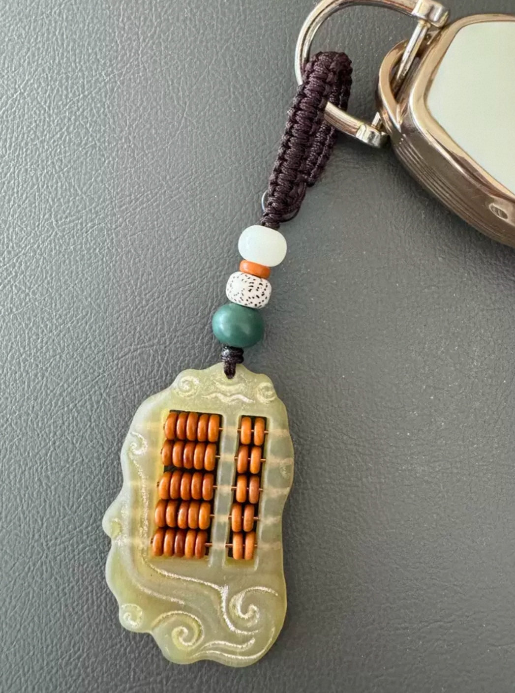 Sheep Horn Ruyi Abacus Key Charm