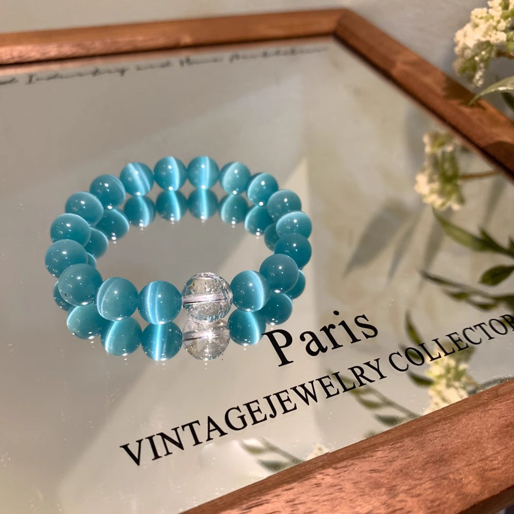 Blue Cat's Eye String