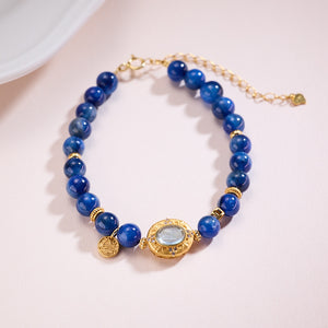 Sapphire pearl bracelet